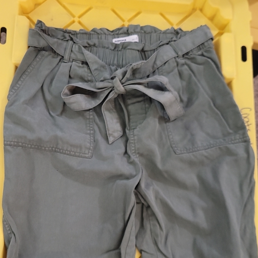 Sonoma Olive Green Paperbag Waist Pants